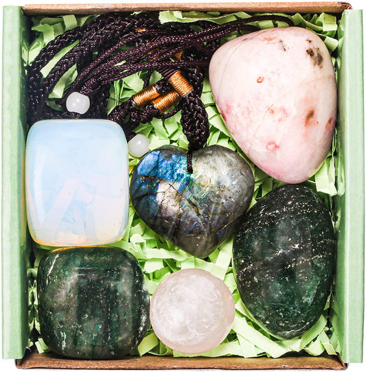 23 Piece Natural Crystal Stone Set Gift Box